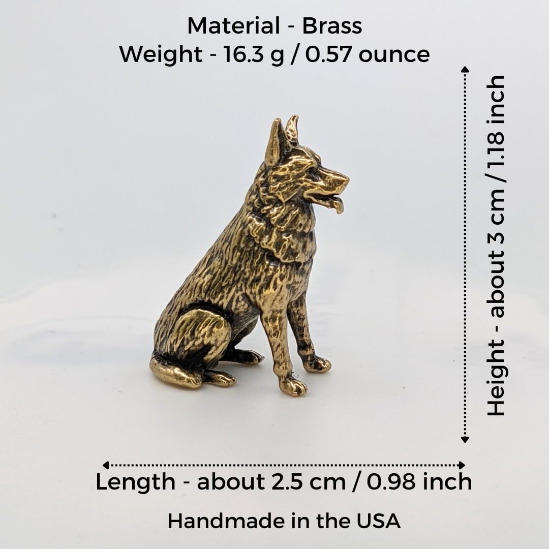 USA made brass figurine of German Shepherd