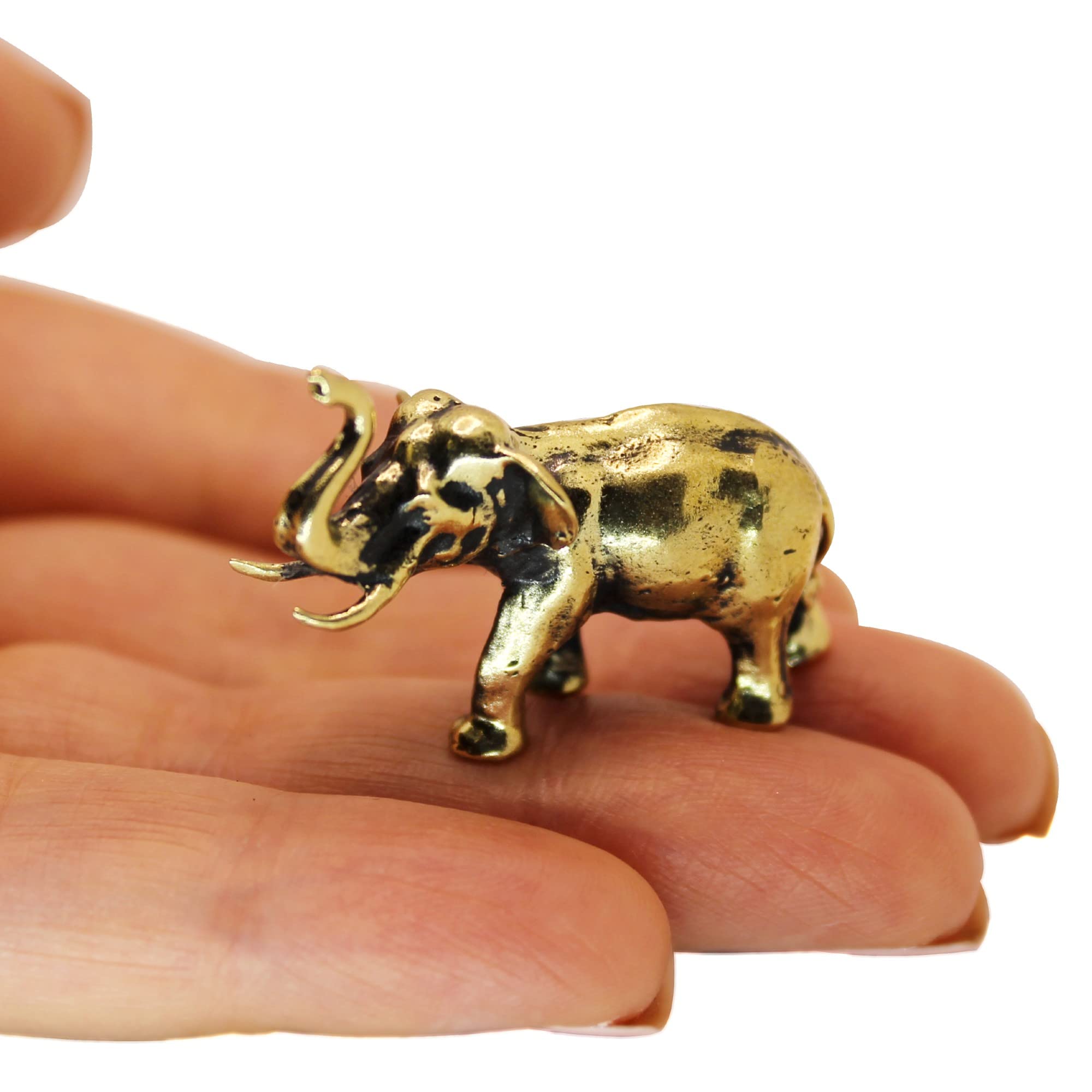 Brass sculpture elephant decorative piece for home