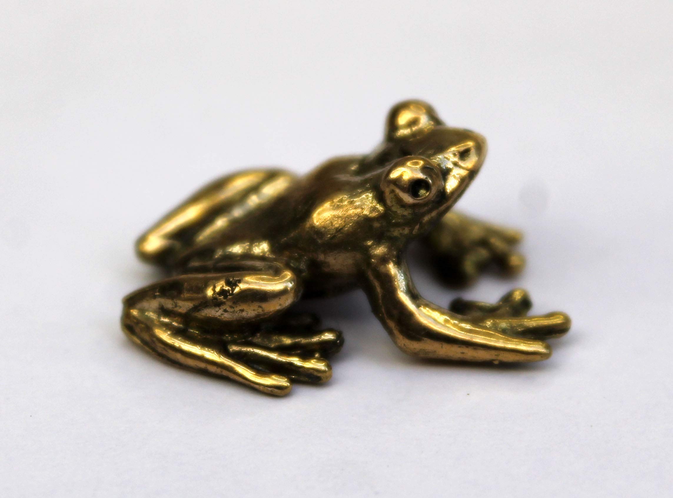 Brass souvenir frog vintage style figurine