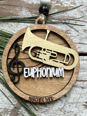 Handpainted wooden ornament crafted in North Carolina by a couple