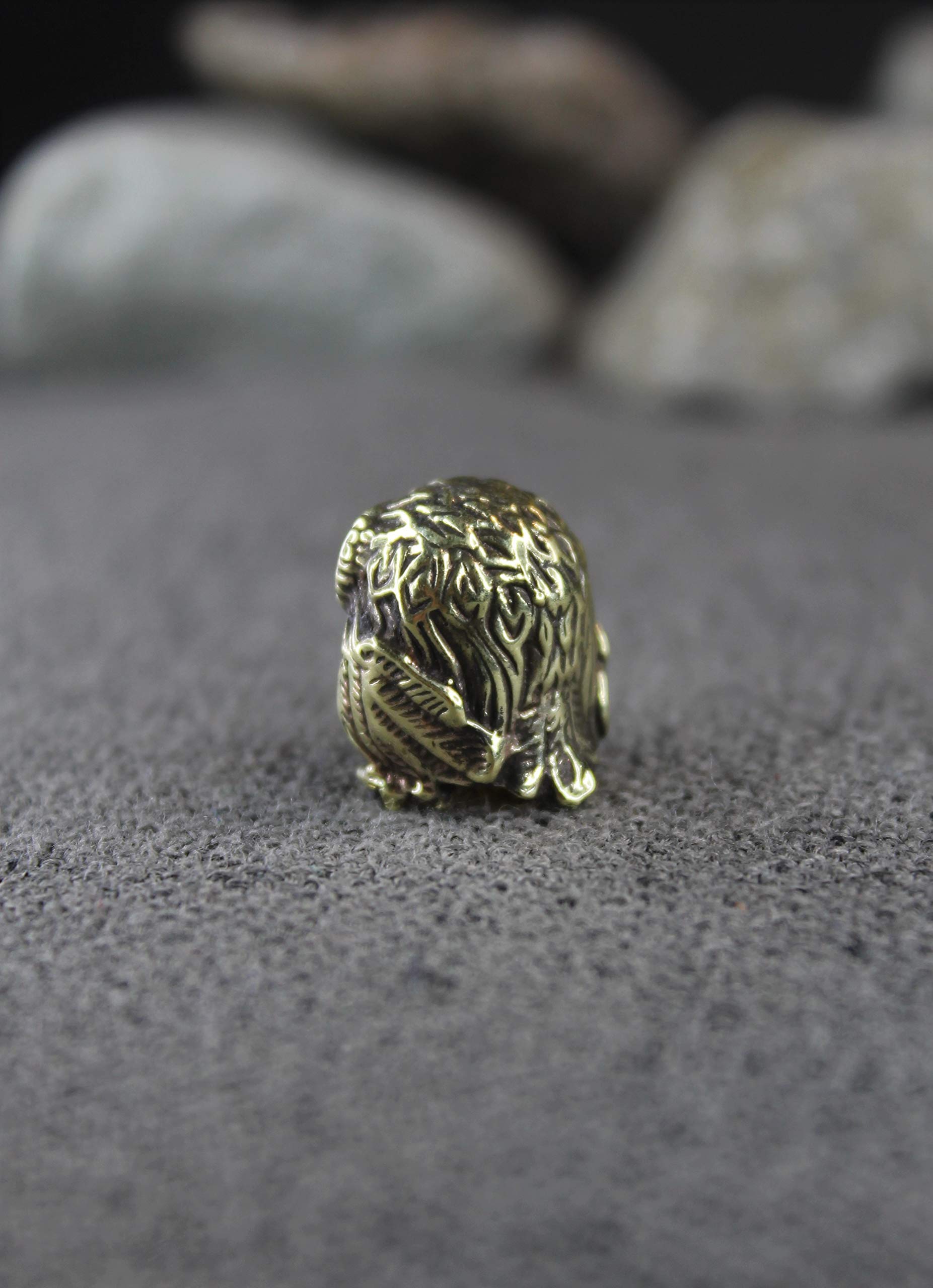 Solid brass owl sculpture suitable for home decor