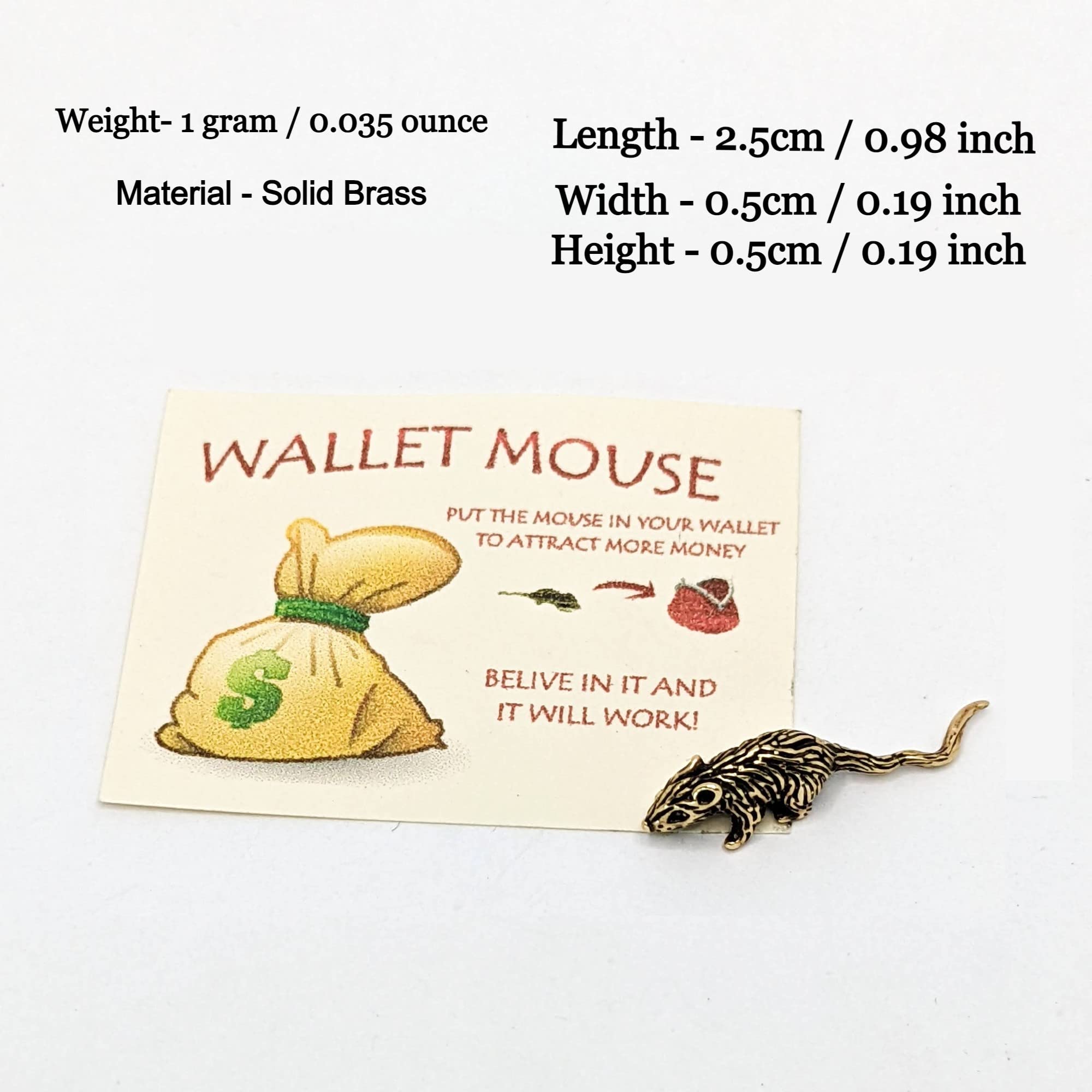 Brass purse mouse wallet talisman EDYSONS