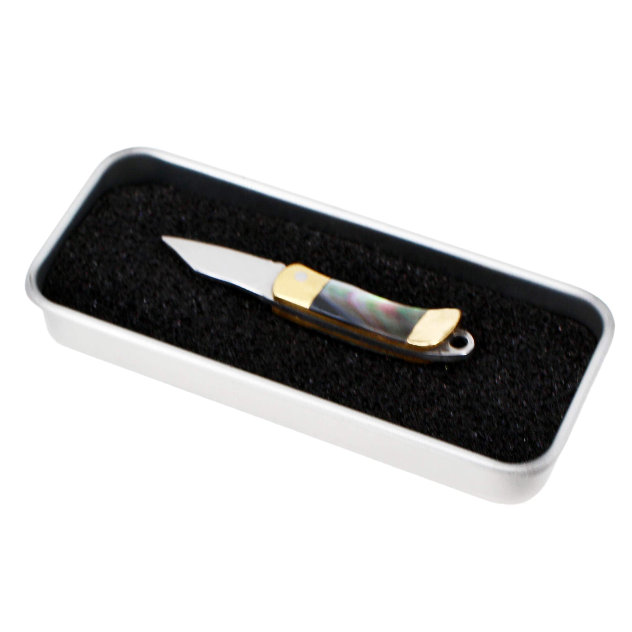 Natural shell handle variants for pocket knife