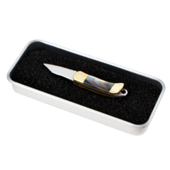 Natural shell handle variants for pocket knife