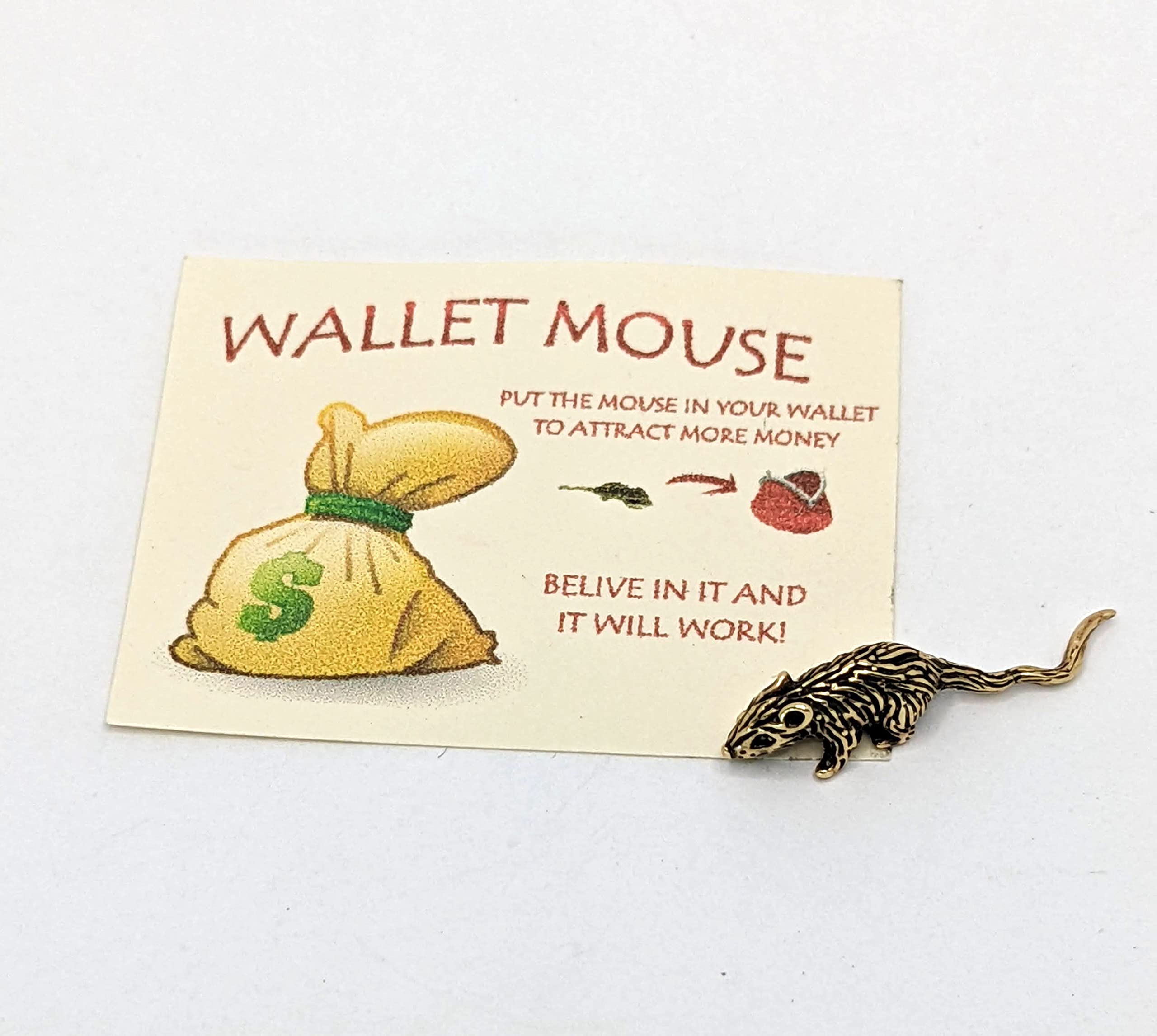 Brass wallet amulet purse mouse by EDYSONS