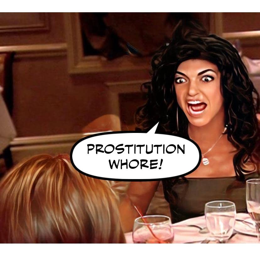 One sided print on Real Housewives ornament