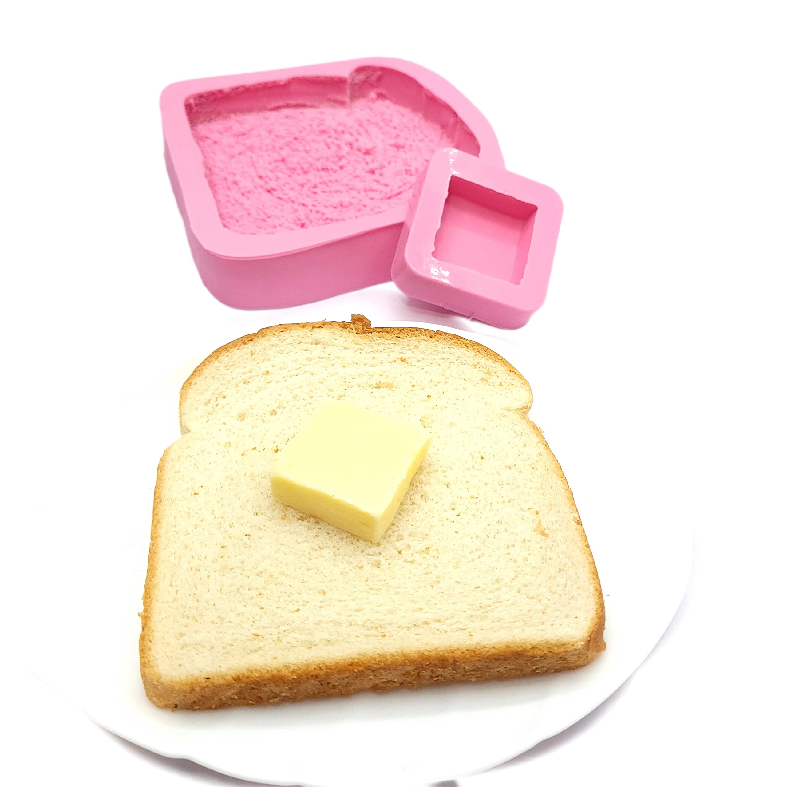 Bread and butter silicone mold cookie design front view