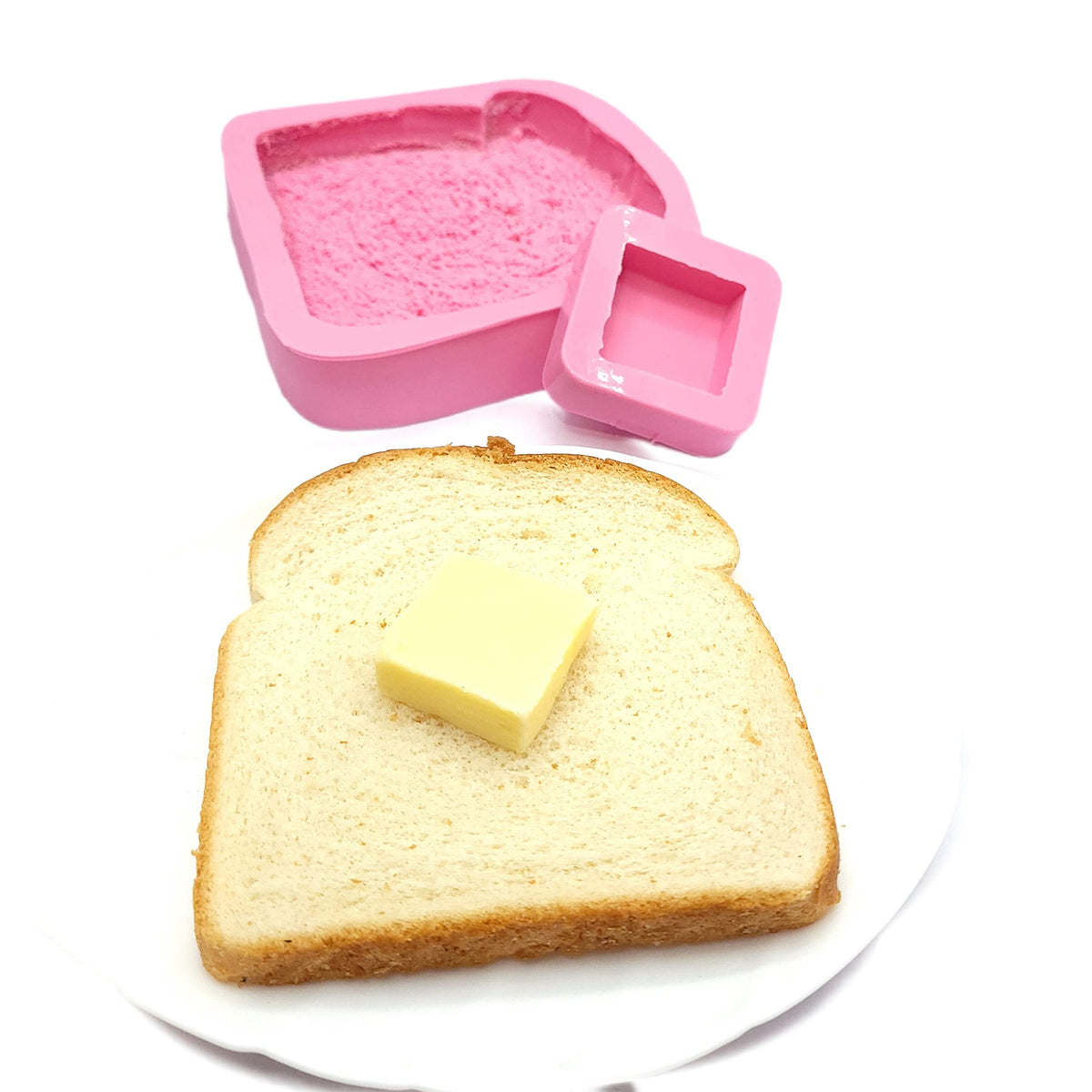 Bread and butter silicone mold cookie design front view