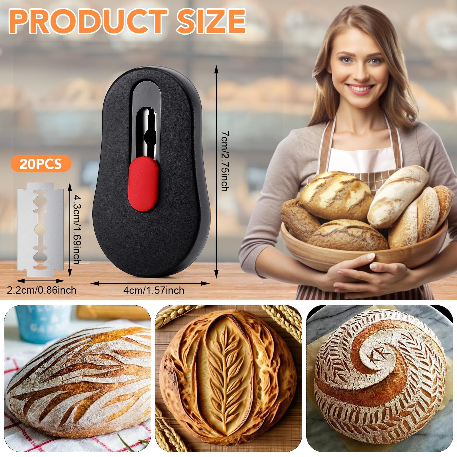 Close up of ergonomic grip on SUMAJU bread lame