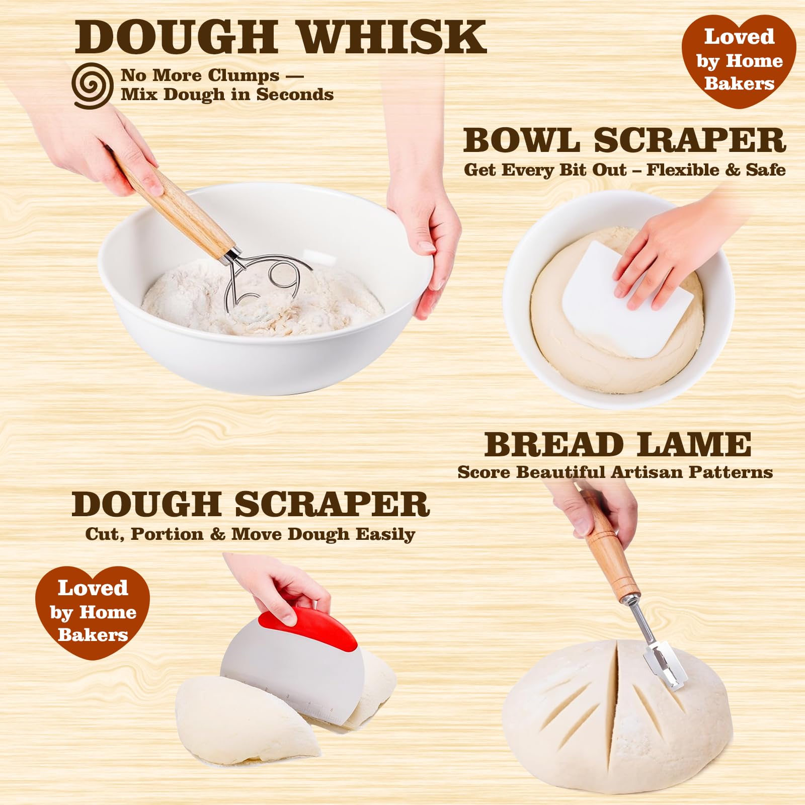 Silicone bread sling for safe handling of dough and bread