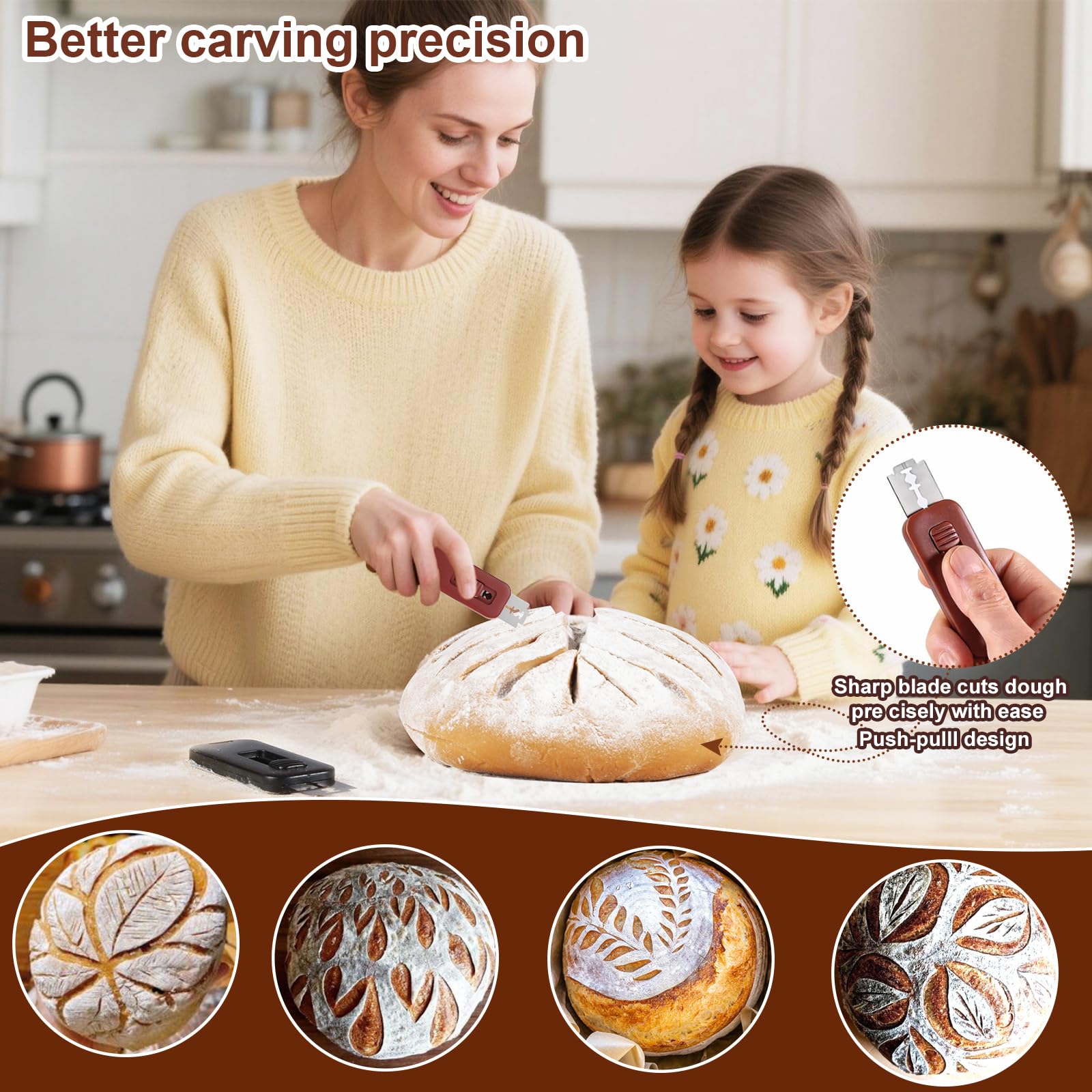 Sourdough bread lame magnetic storage on metal surface