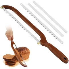 Bread Slicer for Homemade Bread bow design wooden handle