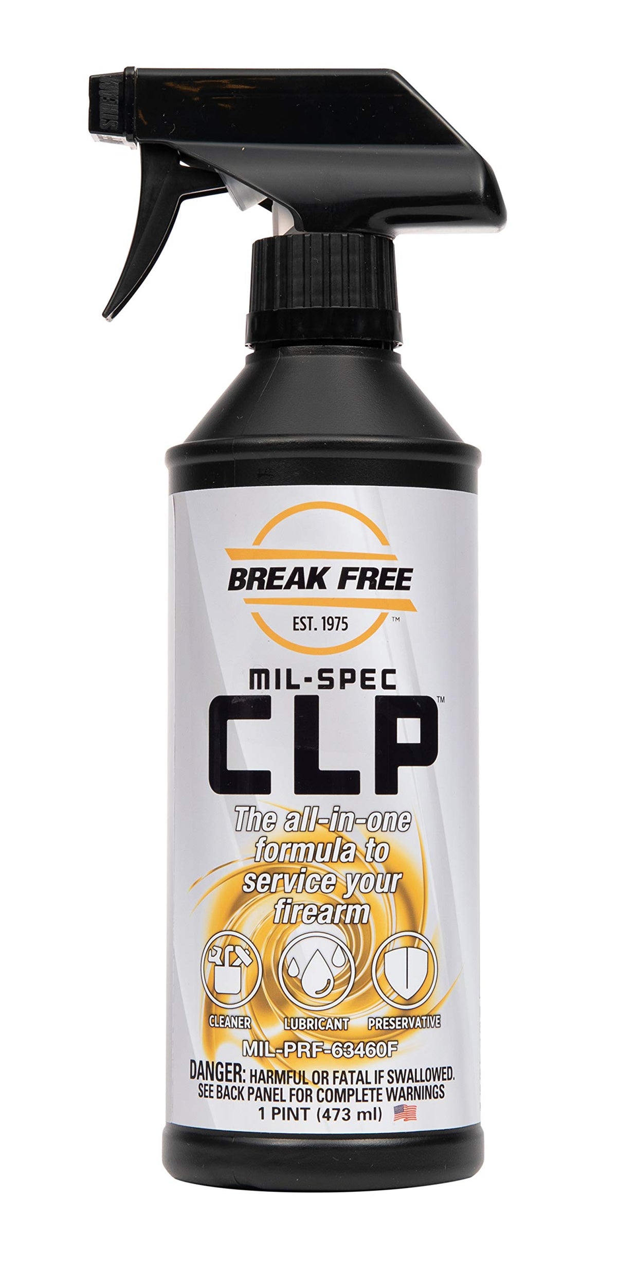 Break Free CLP Cleaner Gun Lubricant and Preservative CLP-5 spray bottle 1 pint
