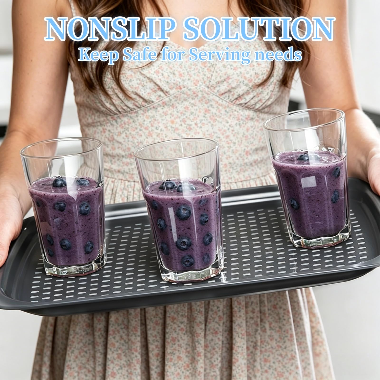 multi-use serving tray for couch coffee table and outdoor use