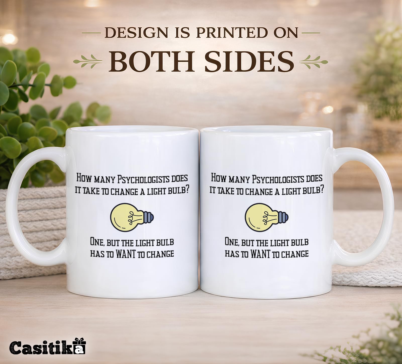Breakroom icebreaker mug with playful typography