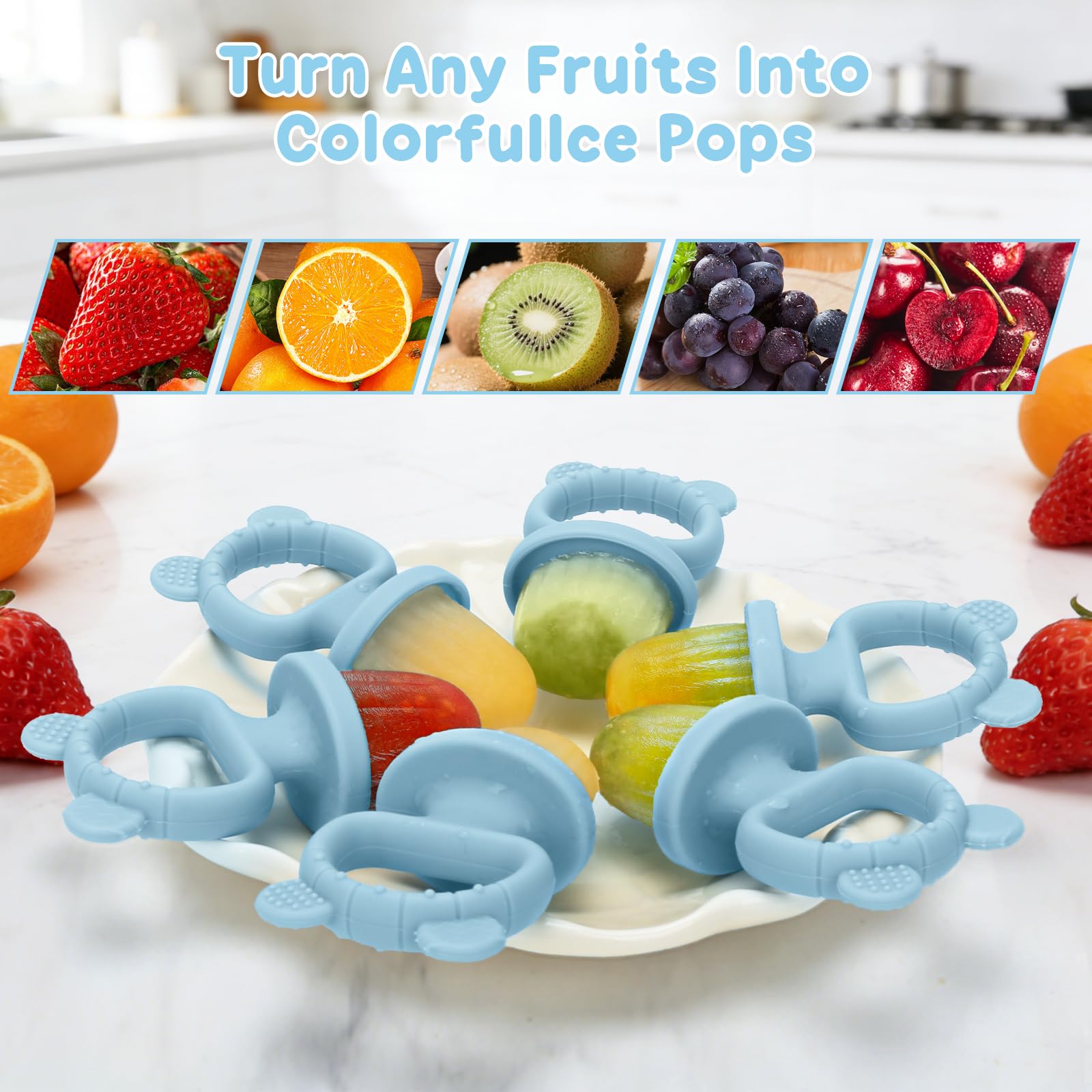 Dishwasher safe silicone popsicle molds for yogurt bites