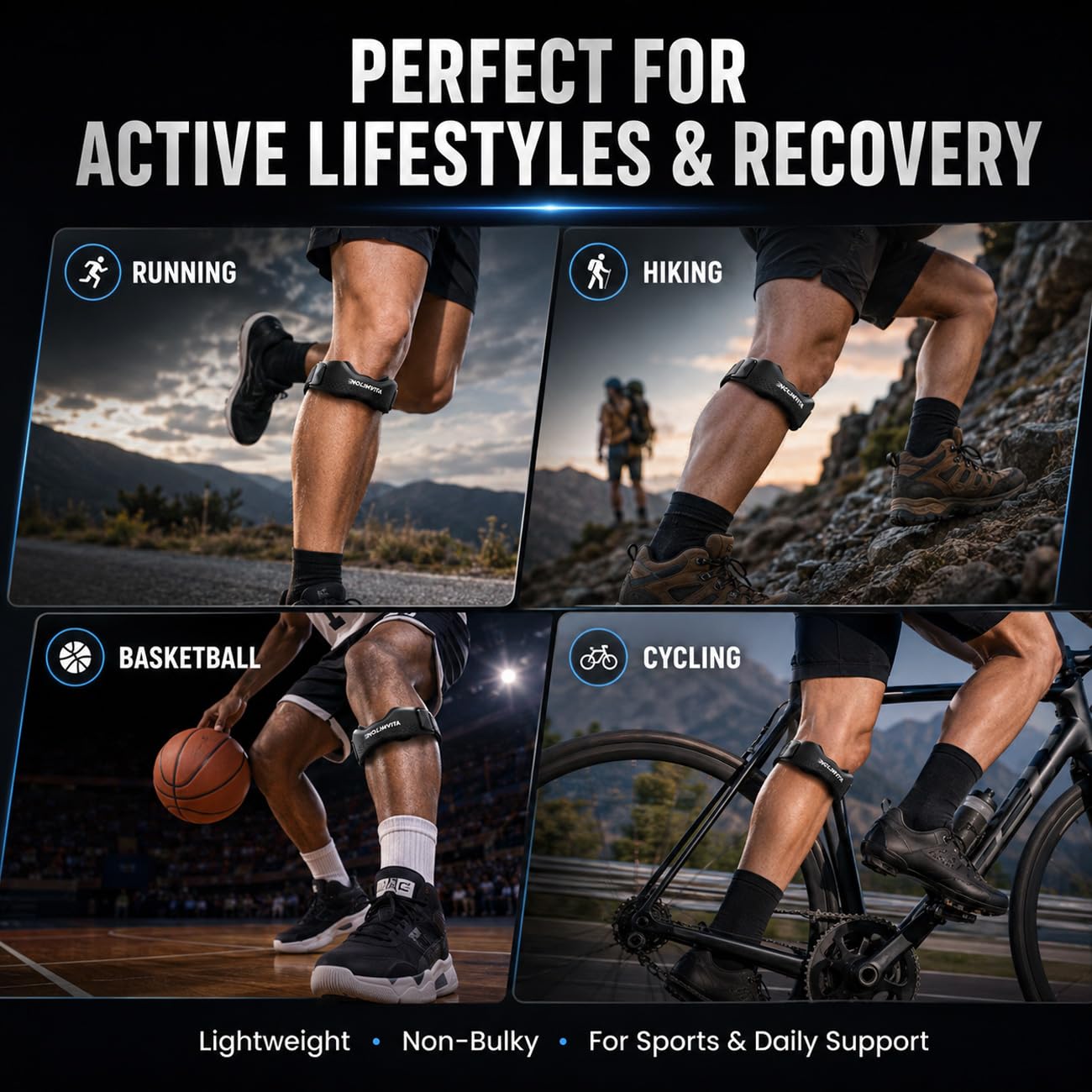 Breathable dual-layer patellar support image