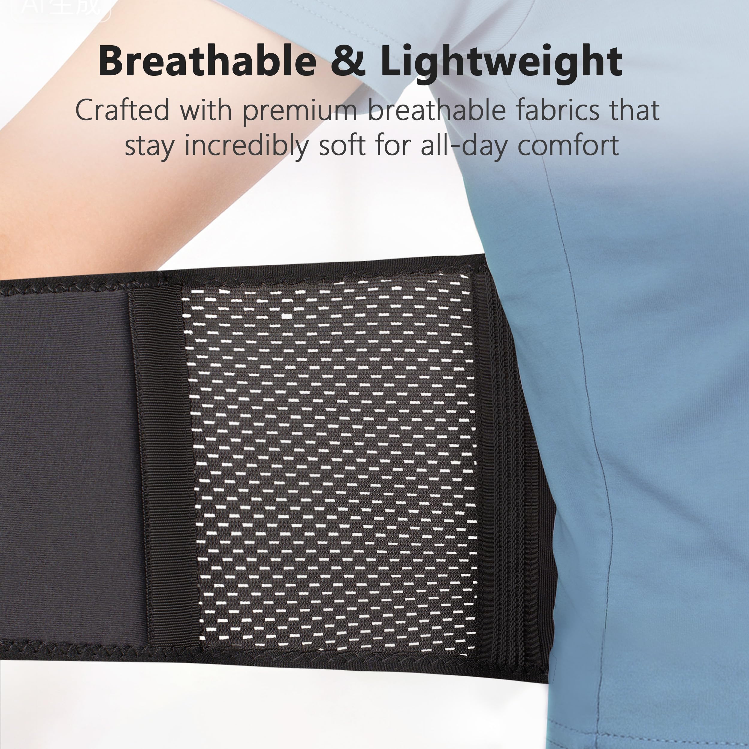 Breathable mesh panels with copper-infused lining