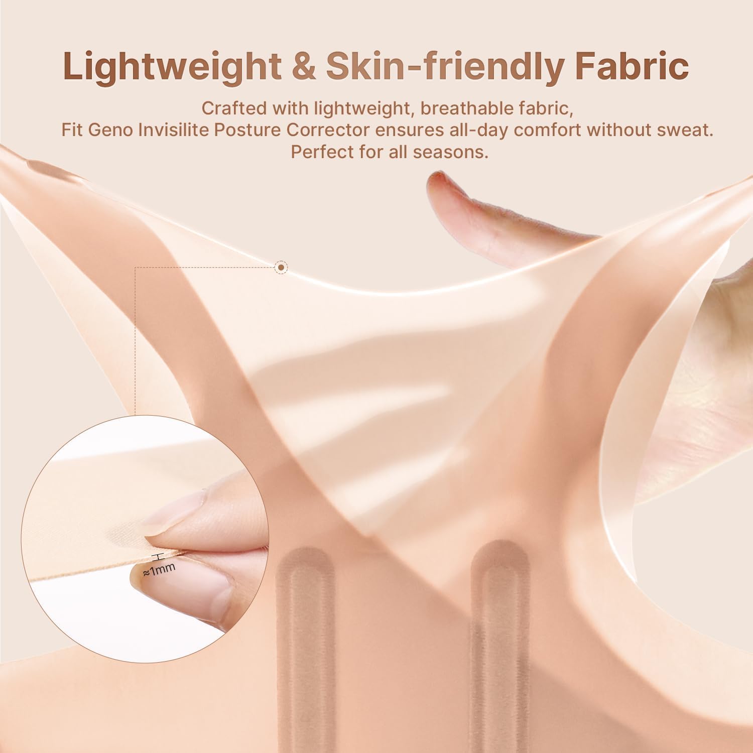 Breathable nylon-spandex fabric 0.04 inch thick