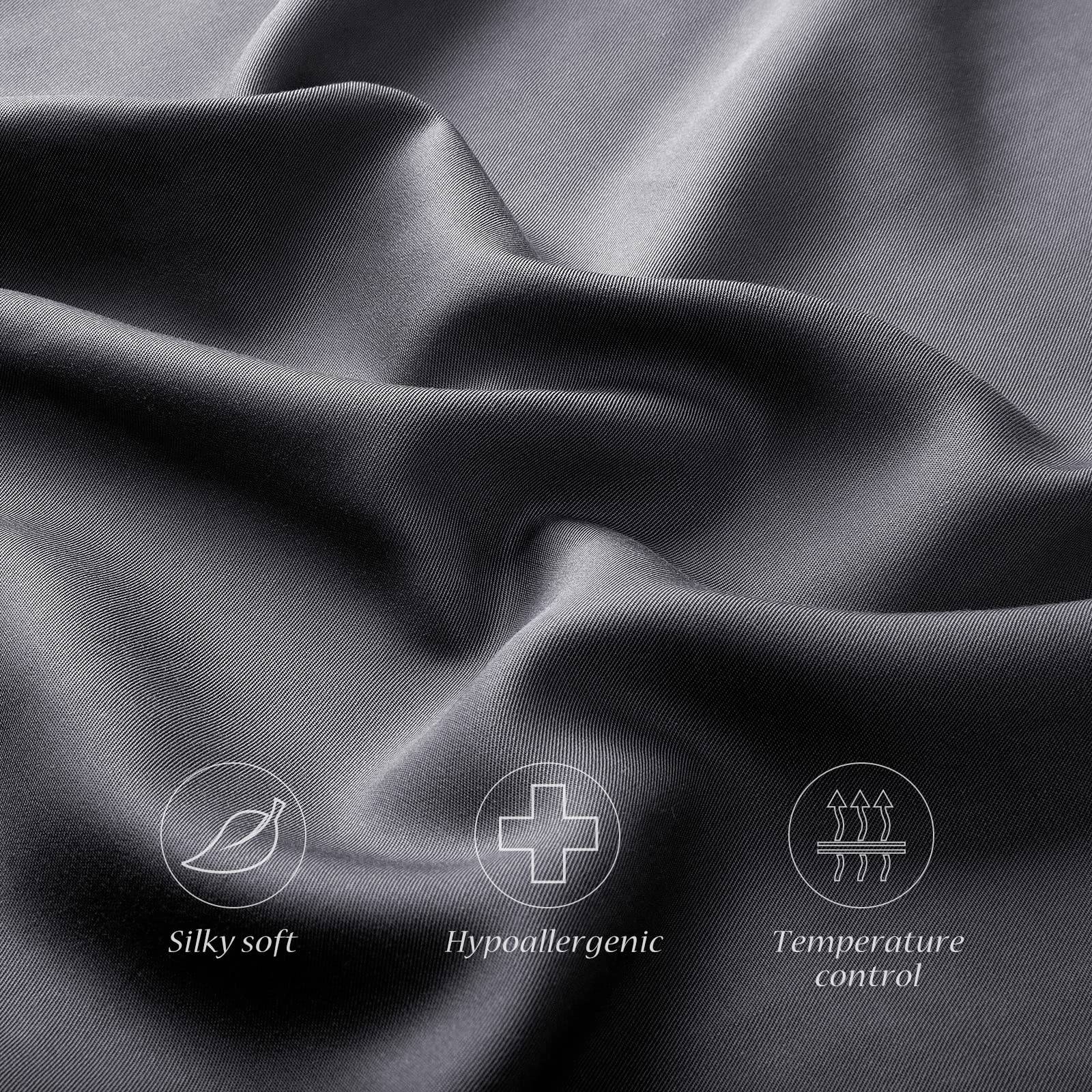 Breathable silky soft bamboo pillow cover