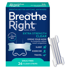 Breathe Right Nasal Strips Extra Strength Tan 26 Count box