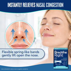 Clear nasal strip applied in small/medium size