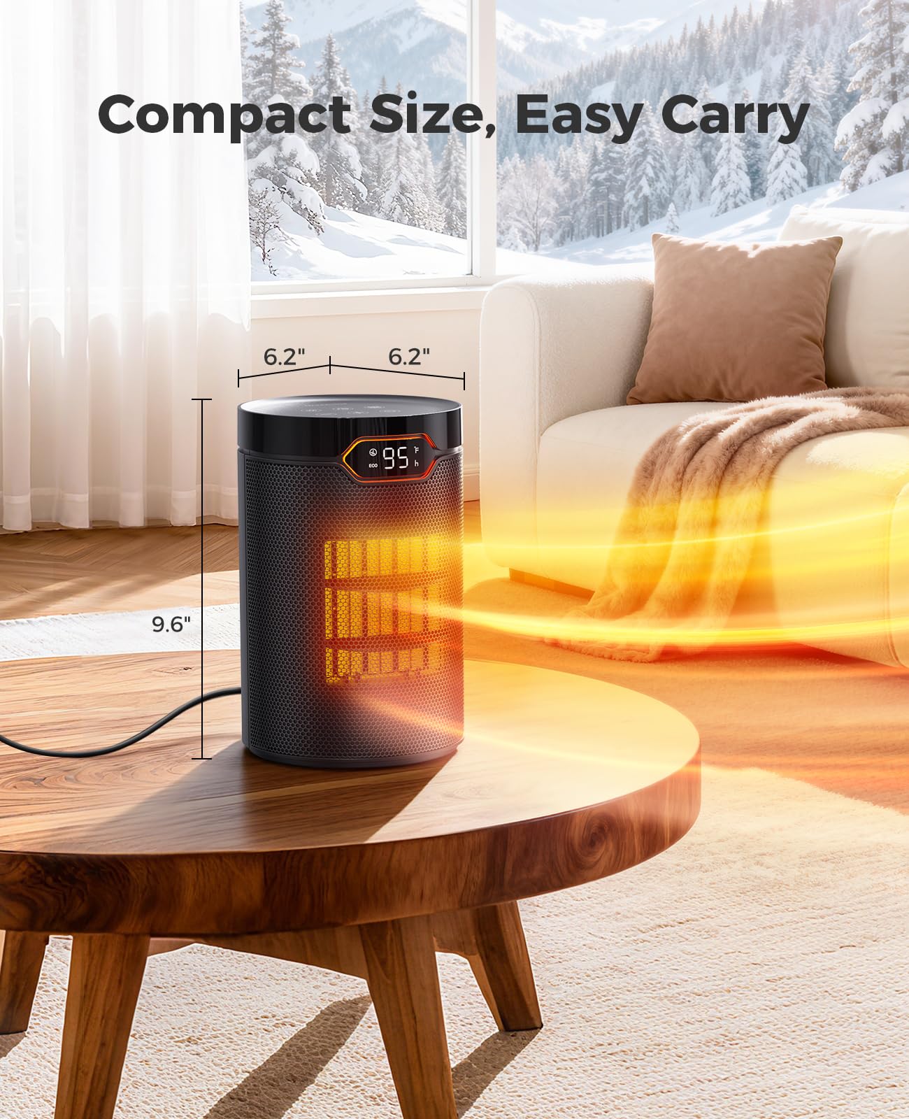 BREEZOME Space Heater thermostat ETL certified safety