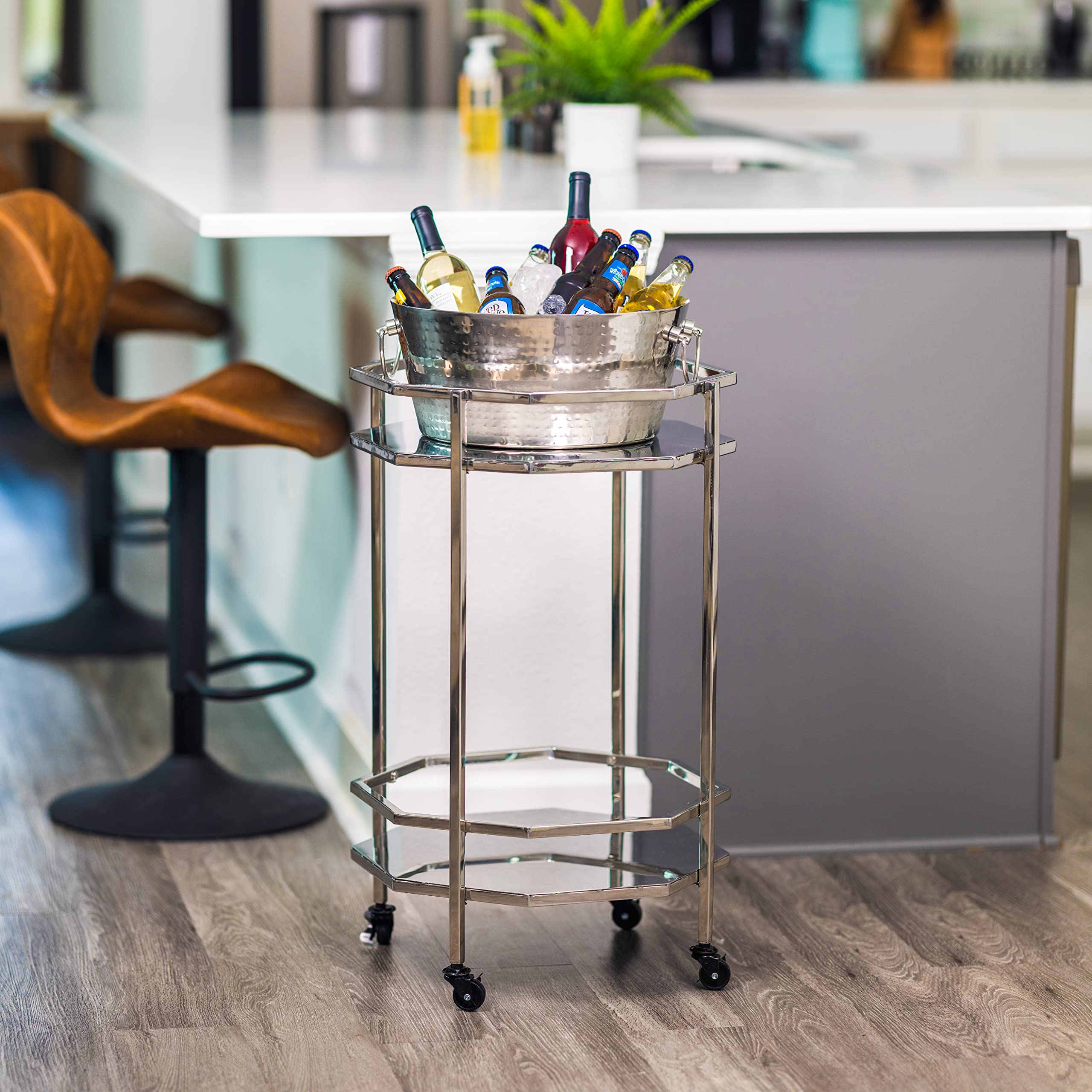 Rust resistant stainless steel beverage tub