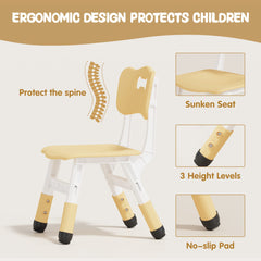 Ergonomic chair back and rounded corners on seating