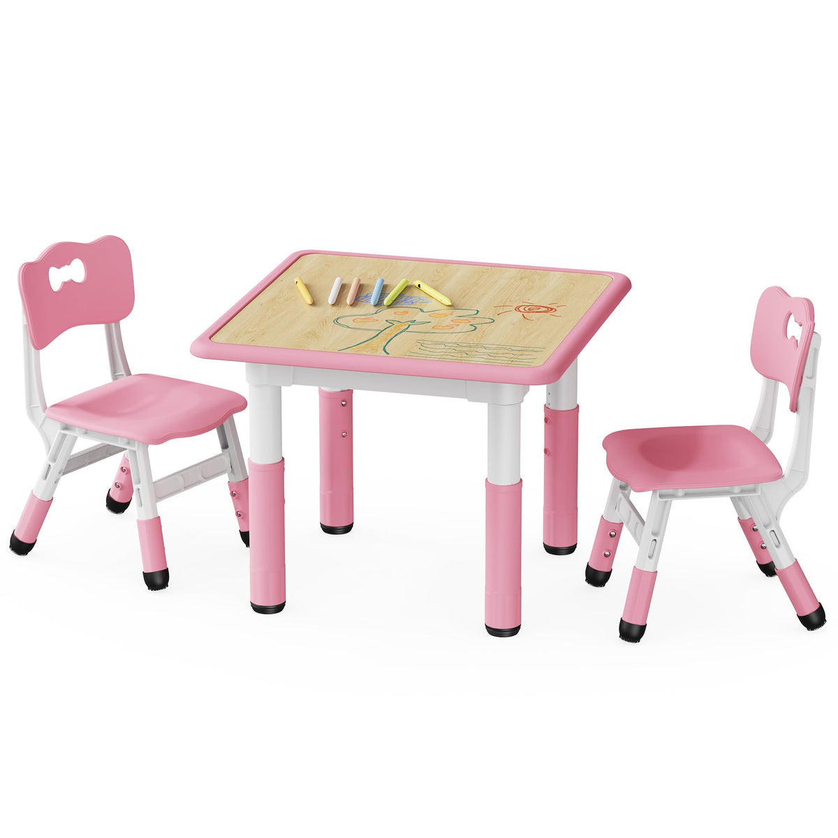 Brelley kids table and 2 chairs set close up