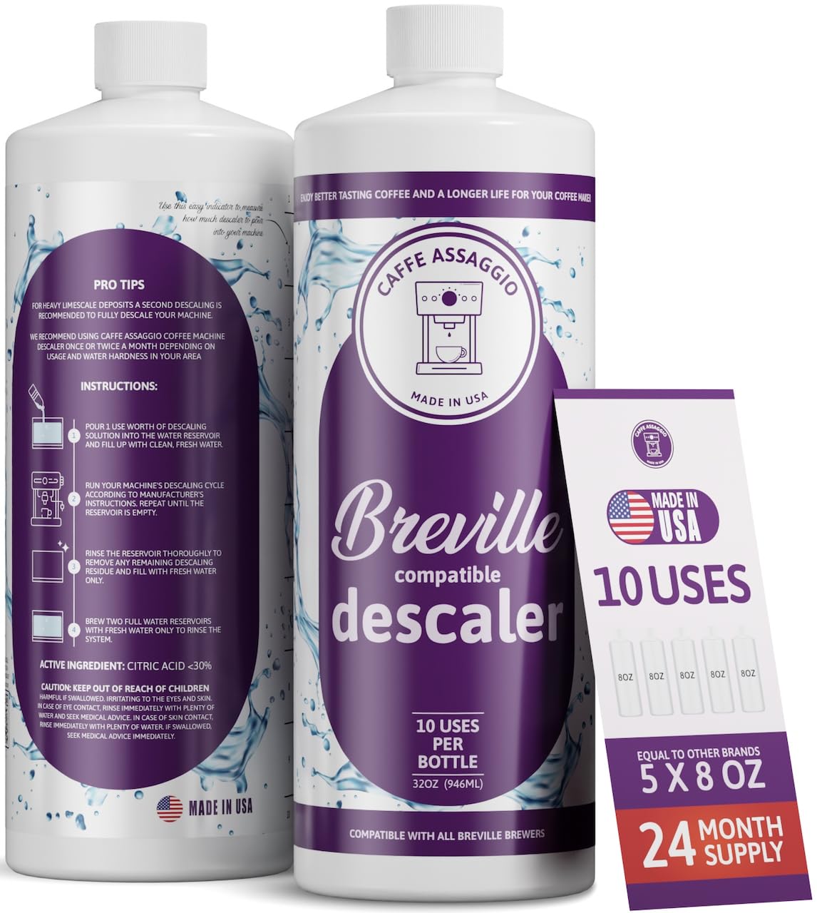 Breville Descaler Kit usage instructions image