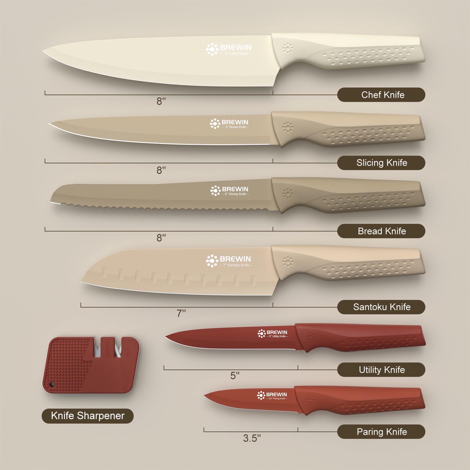 Brewin Knife set 5 inch utility knife