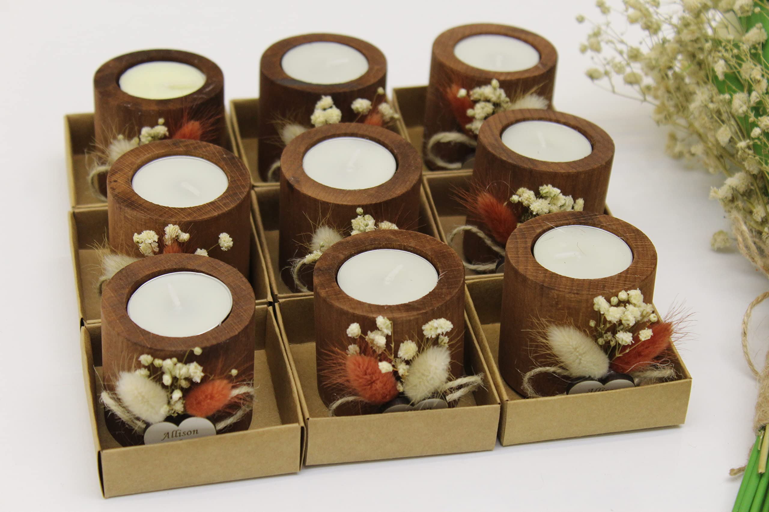 Bridal shower candle holder gift idea