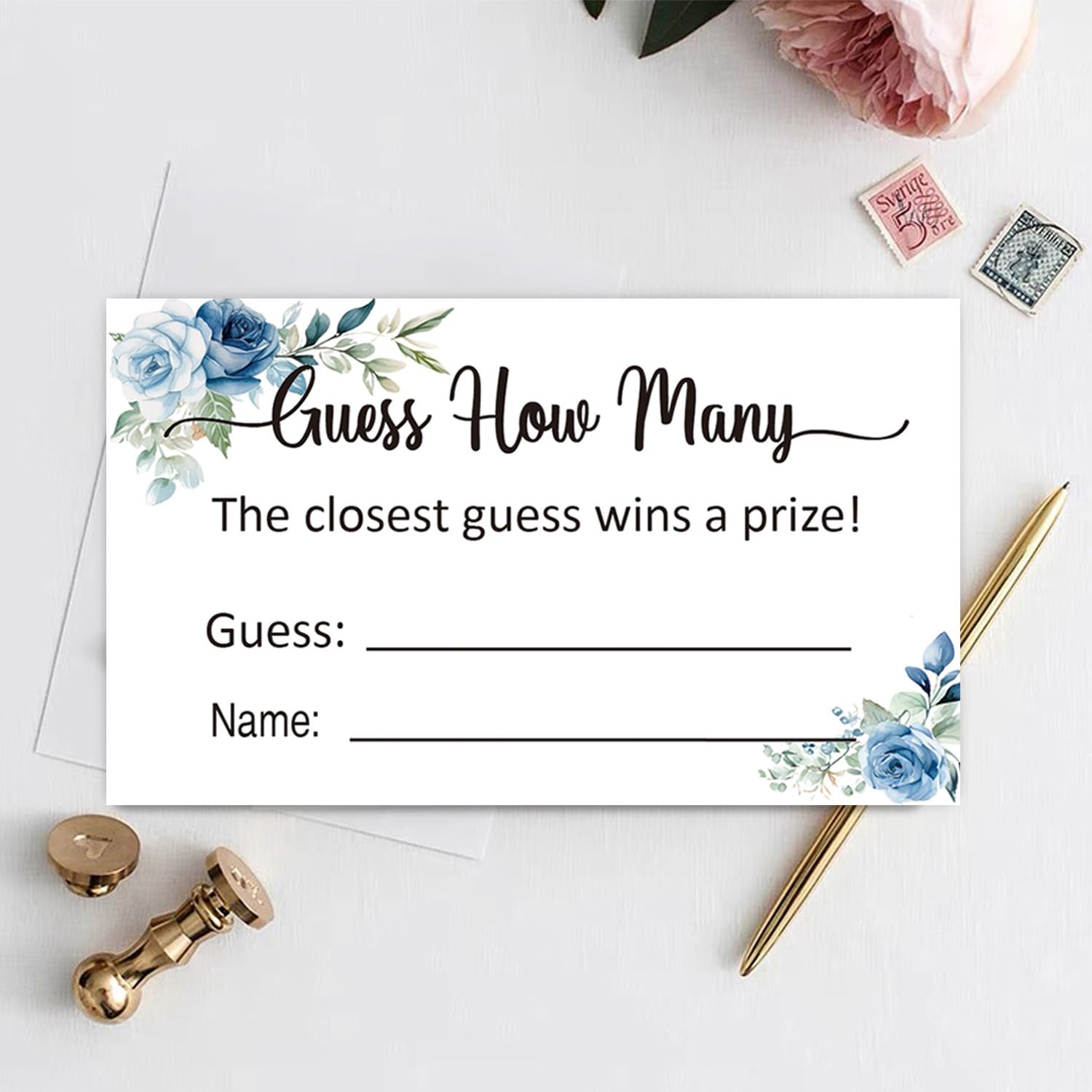 Bridal shower game cards KONKAVA 3.5 x 2 inches