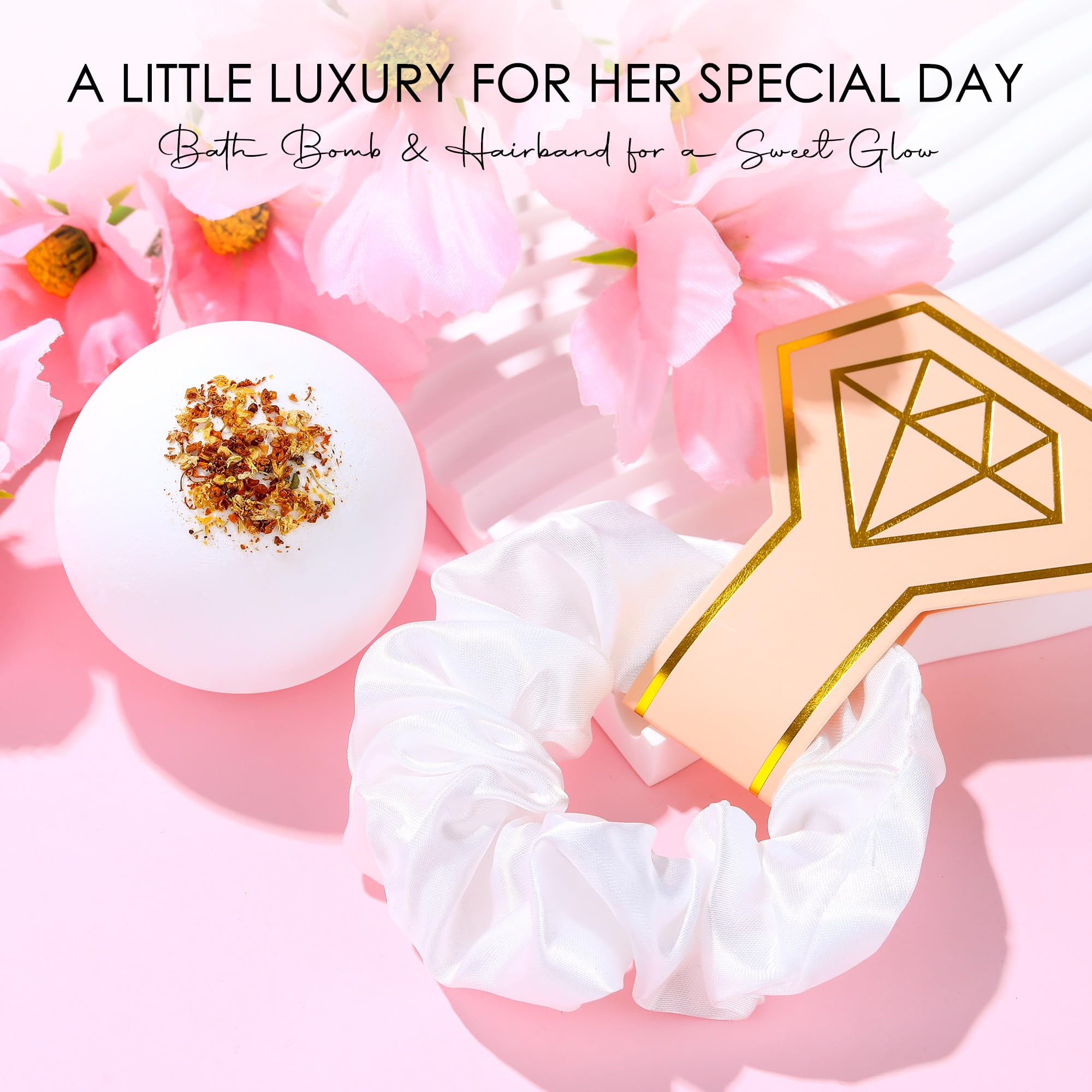 Bath bomb included in bridal shower gift box