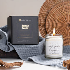 Scented candle with vanilla brown sugar cream notes