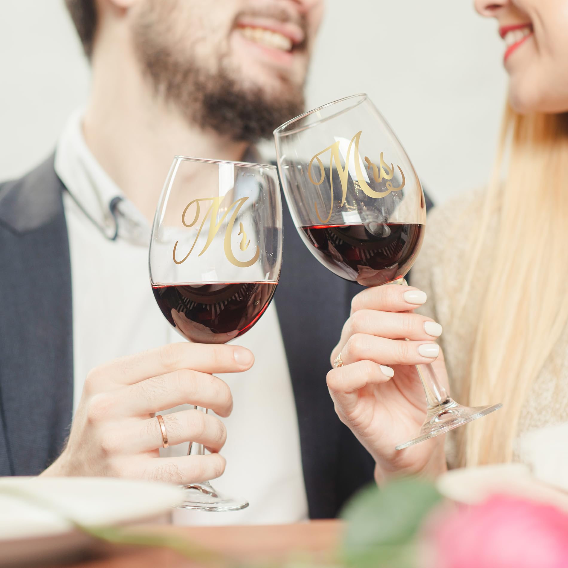 Bridal shower gift idea featuring Mr and Mrs set