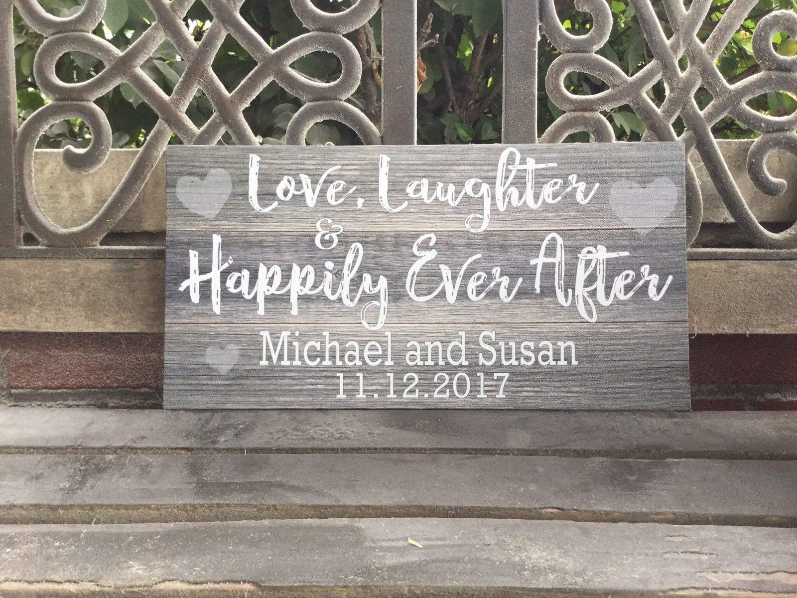 Rustic wood frame welcome sign ready to hang