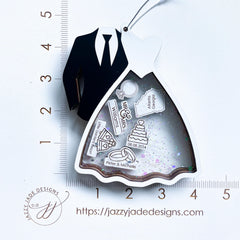 USA made personalized wedding ornament display photo