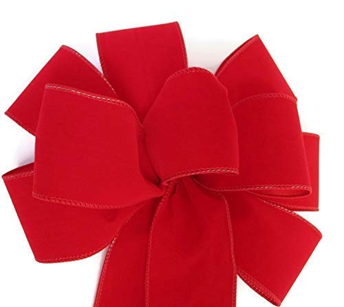 10 inch wide wired wreath bow for 20-24 inch wreaths