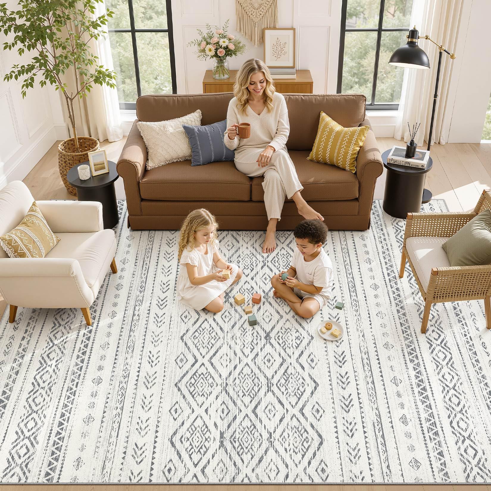 5x7 size area rug suitable for kitchen hallway bedroom