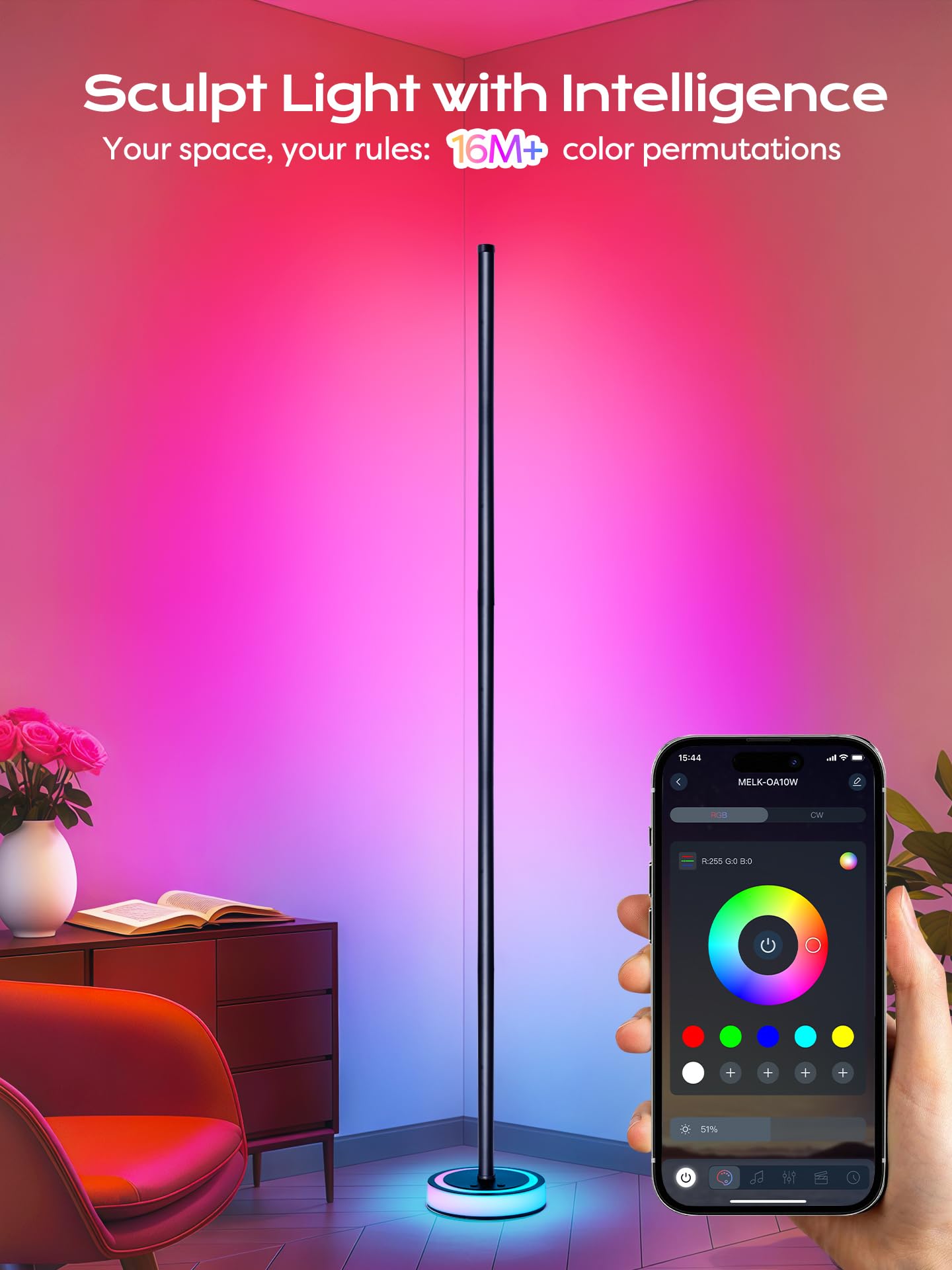 App and remote control for colors and timers