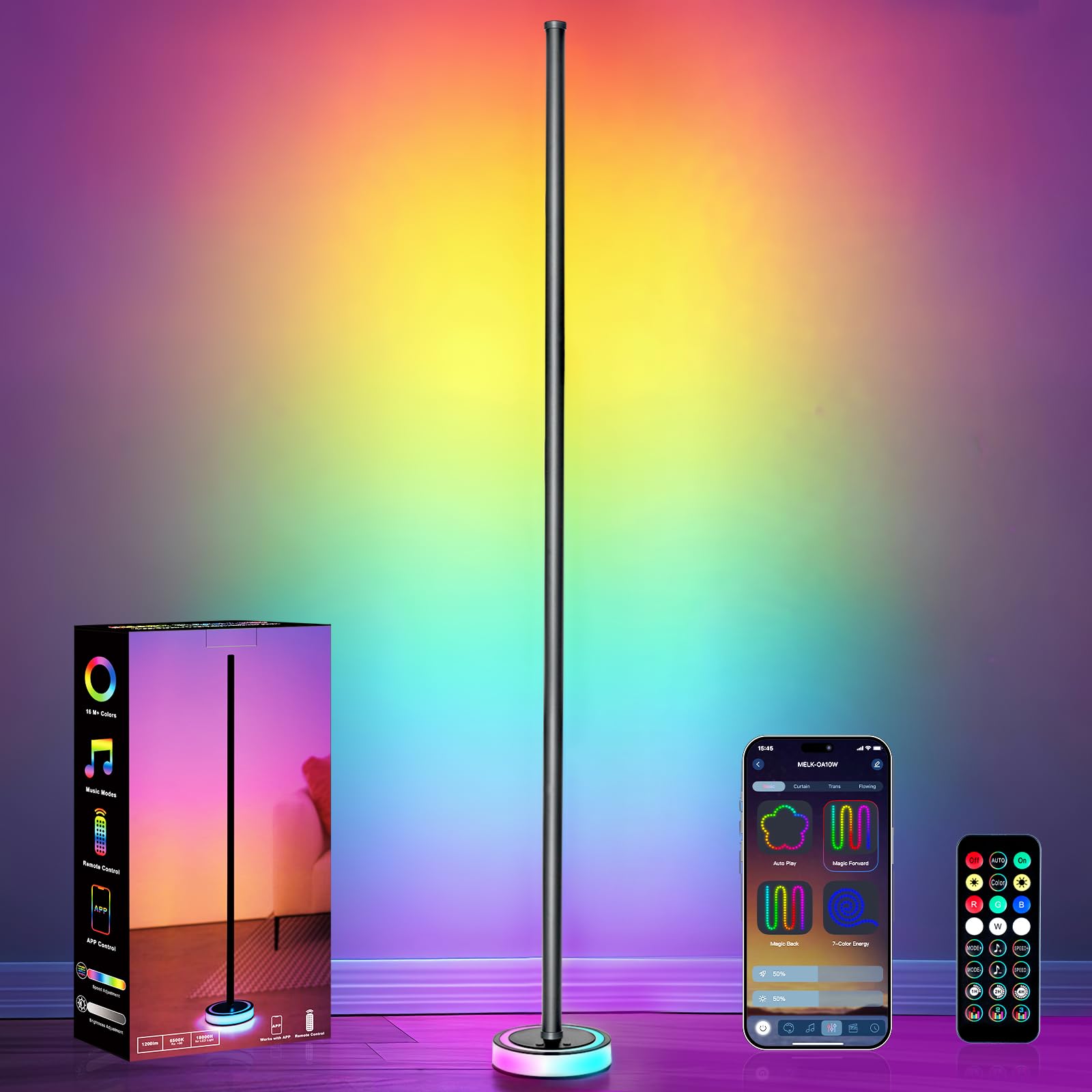 BRINGUX Smart Corner Floor Lamp in black
