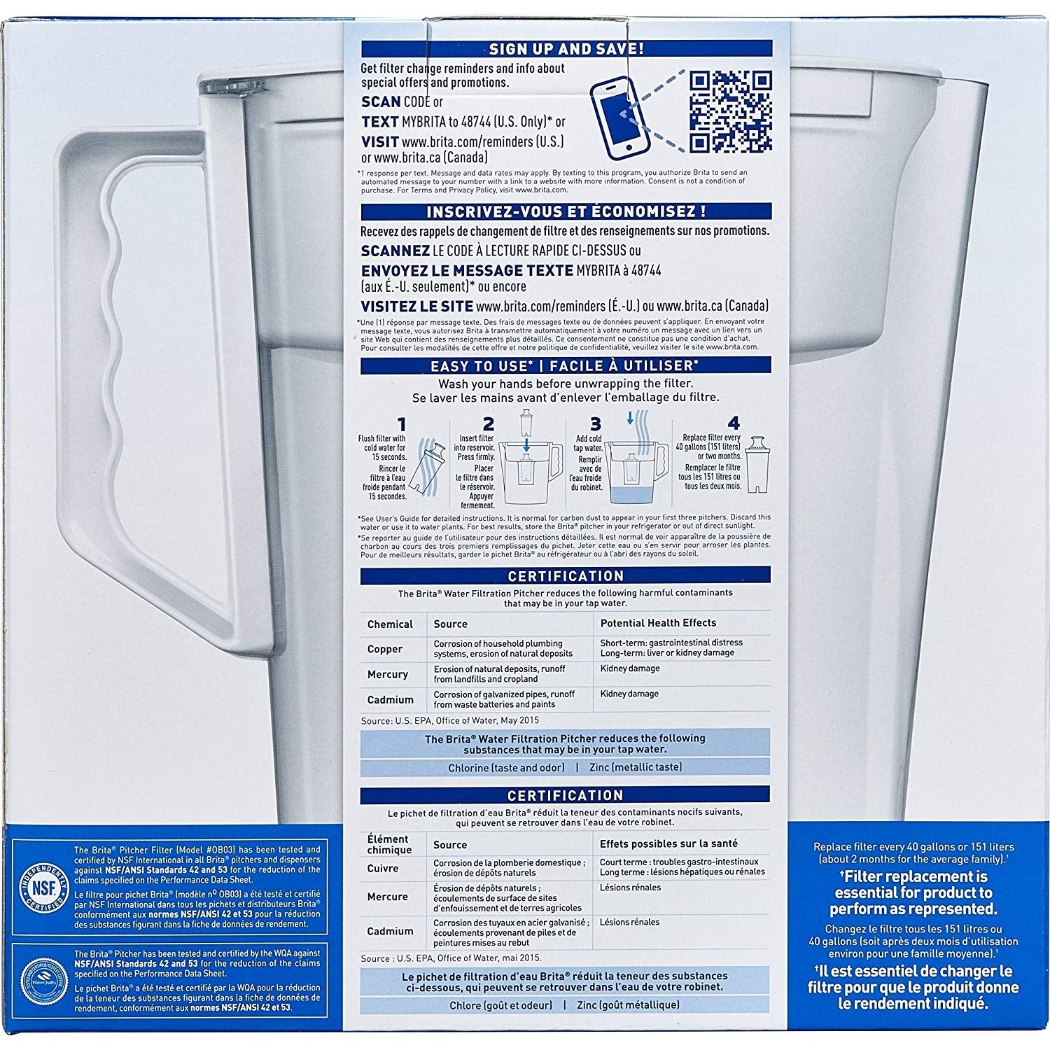 Brita water filter pitcher with flip top lid