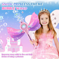 Britik Bubble Wand pink wand with crown and wings