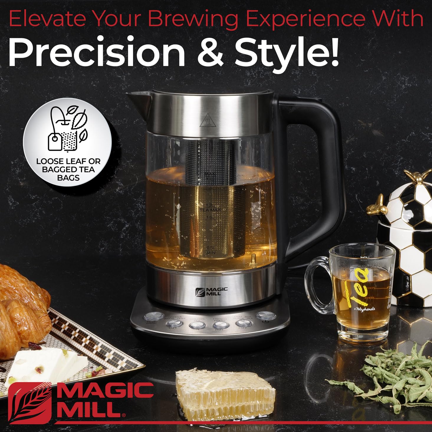 Keep warm function and rapid boil for hot beverages