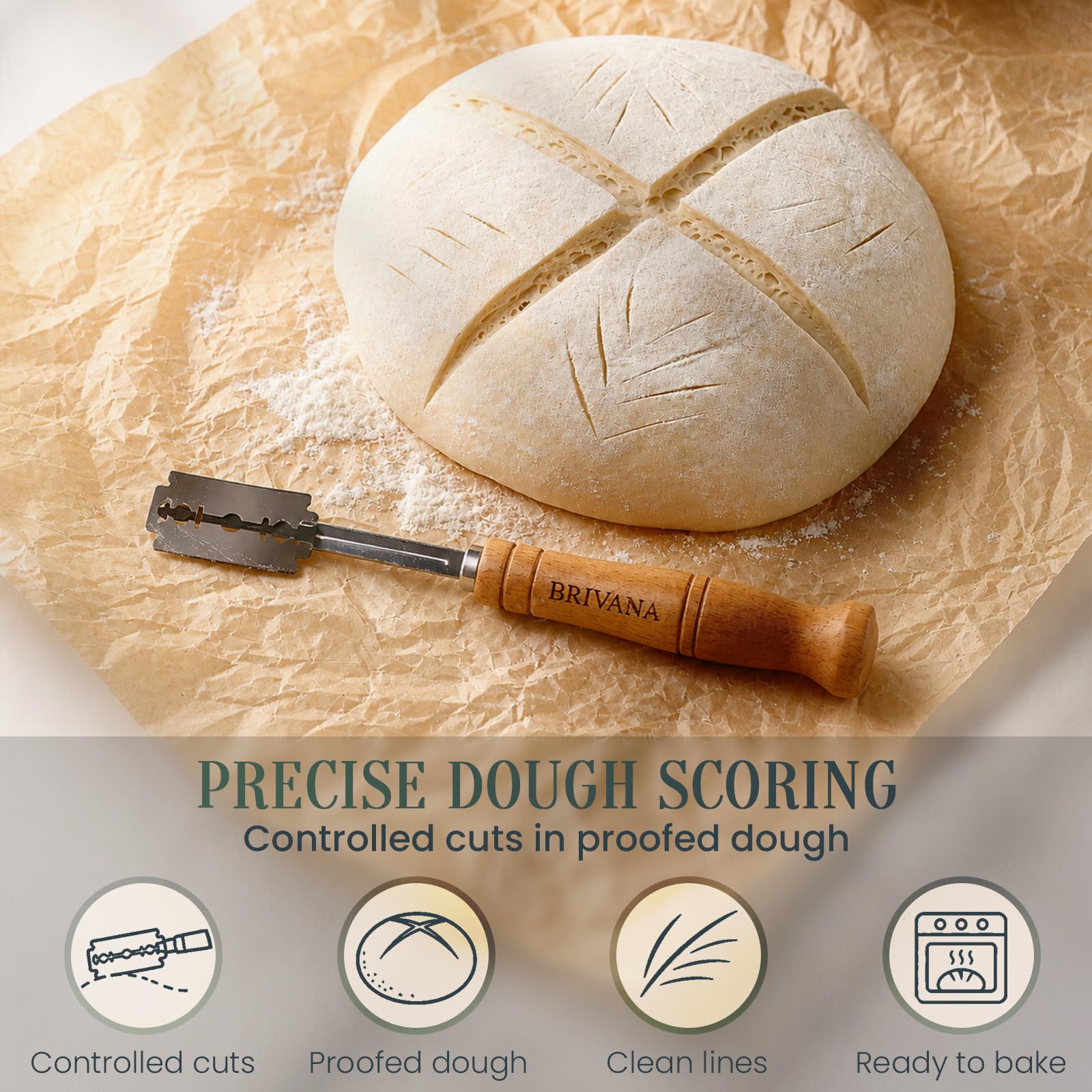 Replacement blades package for BRIVANA bread lame set