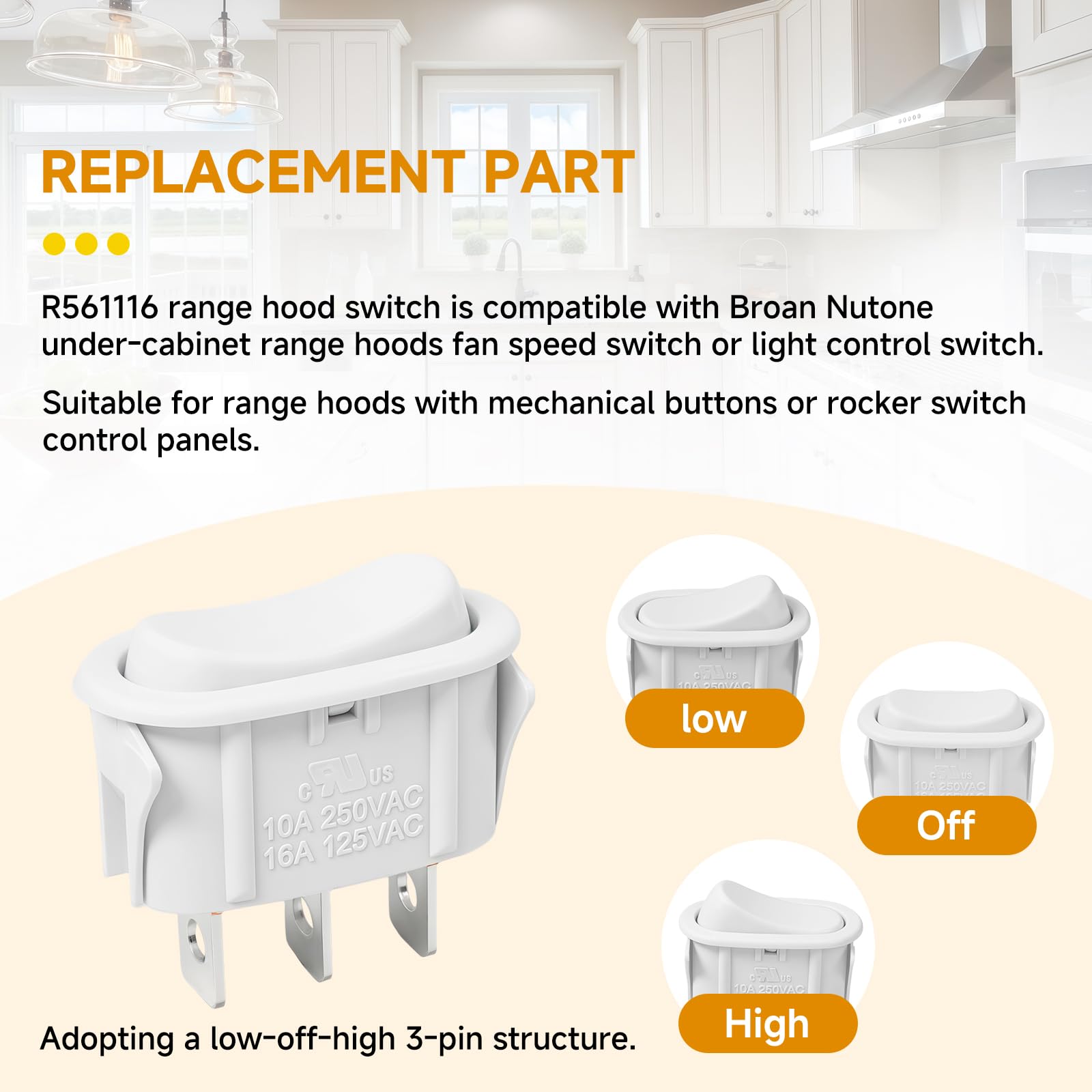 Broan Nutone Allure QS130 series switch compatibility