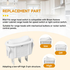 Broan Nutone Allure QS130 series switch compatibility