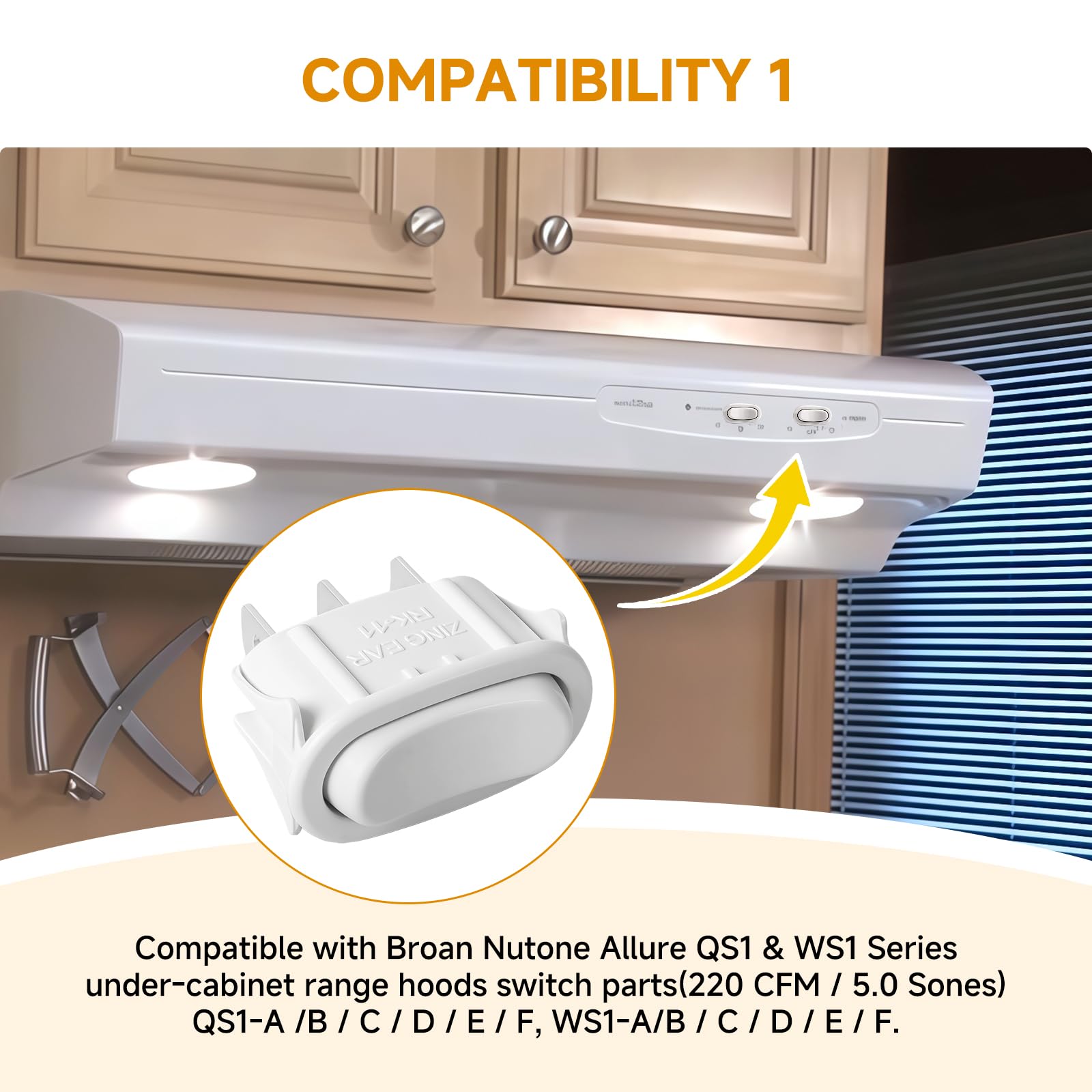 Broan Nutone Allure QS142 series switch compatibility